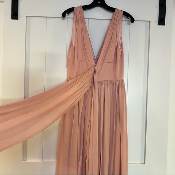 Silk Tie Waist Gown in Bisque - Picture 2 of 5